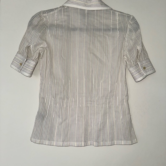 Marc Jacobs (Unworn) Sheer Blouse w/ Delicate Multi-colored Pinstripes Gorgeous! - Picture 4 of 12